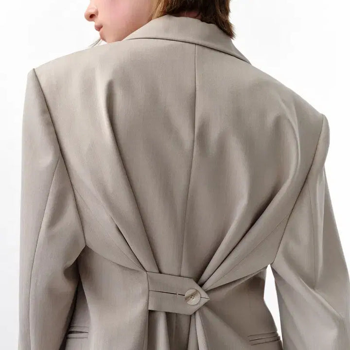 [BUNJANG] Abieumua Layered Oversized Jacket / 아비에무아 셔팅 레이어드 오버핏 재킷
