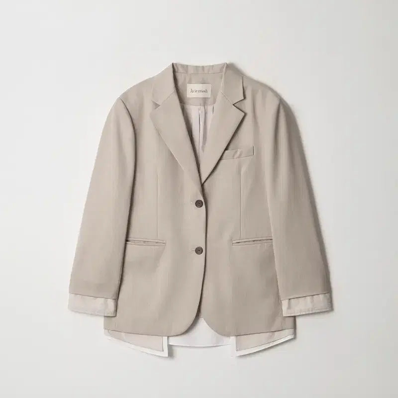 [BUNJANG] Abieumua Layered Oversized Jacket / 아비에무아 셔팅 레이어드 오버핏 재킷