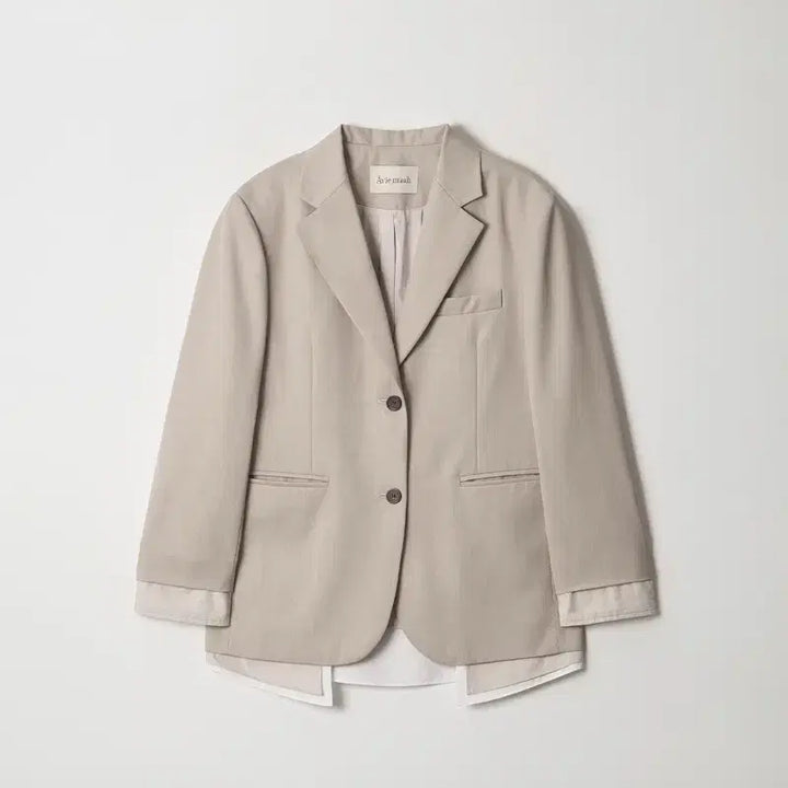 [BUNJANG] Abieumua Layered Oversized Jacket / 아비에무아 셔팅 레이어드 오버핏 재킷