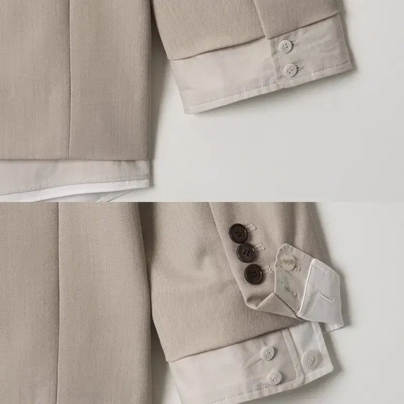 [BUNJANG] Abieumua Layered Oversized Jacket / 아비에무아 셔팅 레이어드 오버핏 재킷