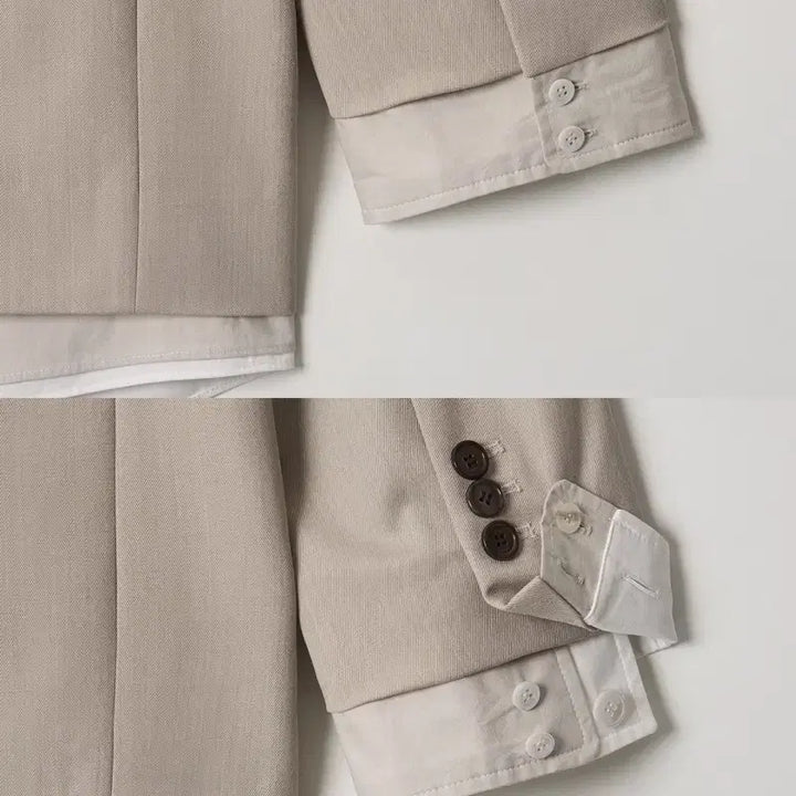[BUNJANG] Abieumua Layered Oversized Jacket / 아비에무아 셔팅 레이어드 오버핏 재킷