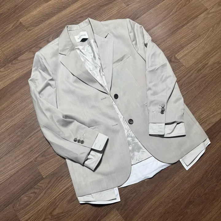[BUNJANG] Abieumua Layered Oversized Jacket / 아비에무아 셔팅 레이어드 오버핏 재킷
