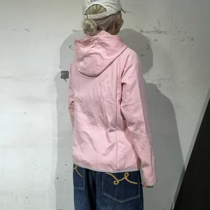 [BUNJANG] Nike Pink Logo Hoodie XL / 나이키 딸기우유 핑크 로고 후드집업 져지 XL