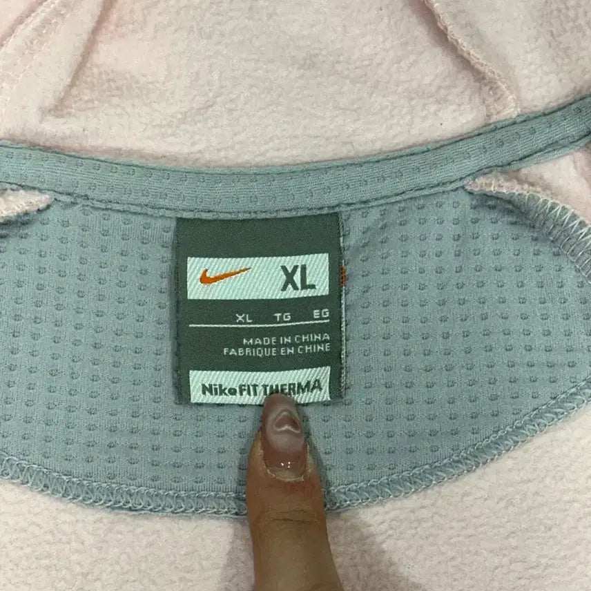 [BUNJANG] Nike Pink Logo Hoodie XL / 나이키 딸기우유 핑크 로고 후드집업 져지 XL