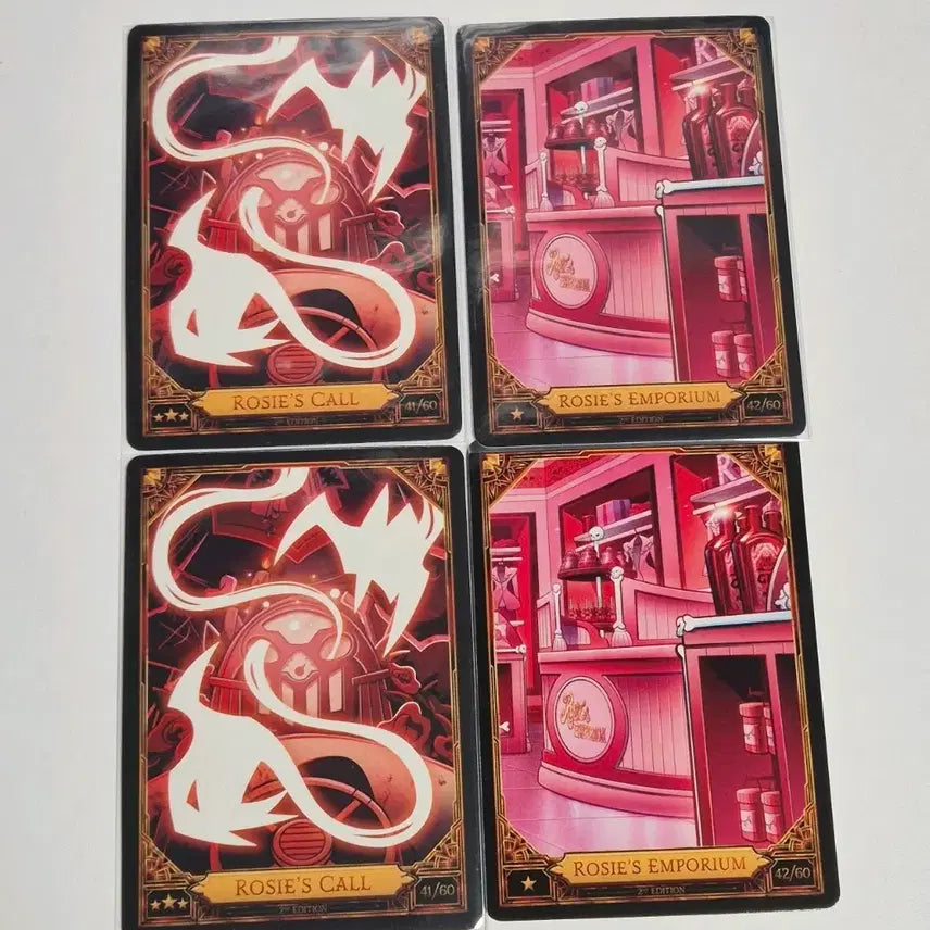 [BUNJANG] Hazbin Hotel Alastor &amp; Rosie Trading Card Set / 해즈빈호텔 알래스터 로지 알로지 로지콜 배경 트레이딩 카드 논포일