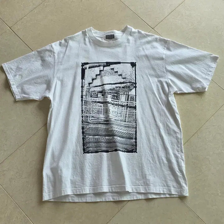 [BUNJANG] Cav Empt White Short Sleeve T-Shirt / 카브엠트 화이트 반팔