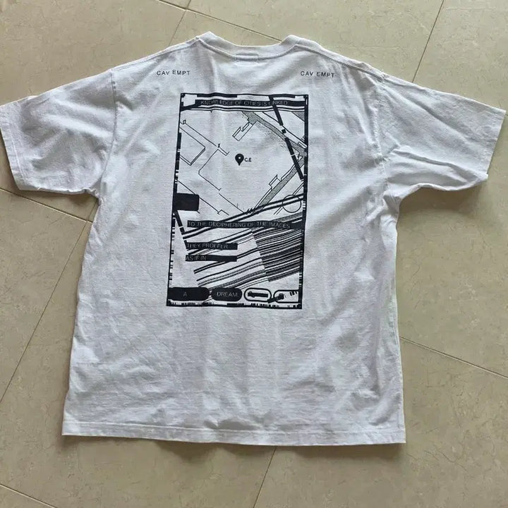 [BUNJANG] Cav Empt White Short Sleeve T-Shirt / 카브엠트 화이트 반팔