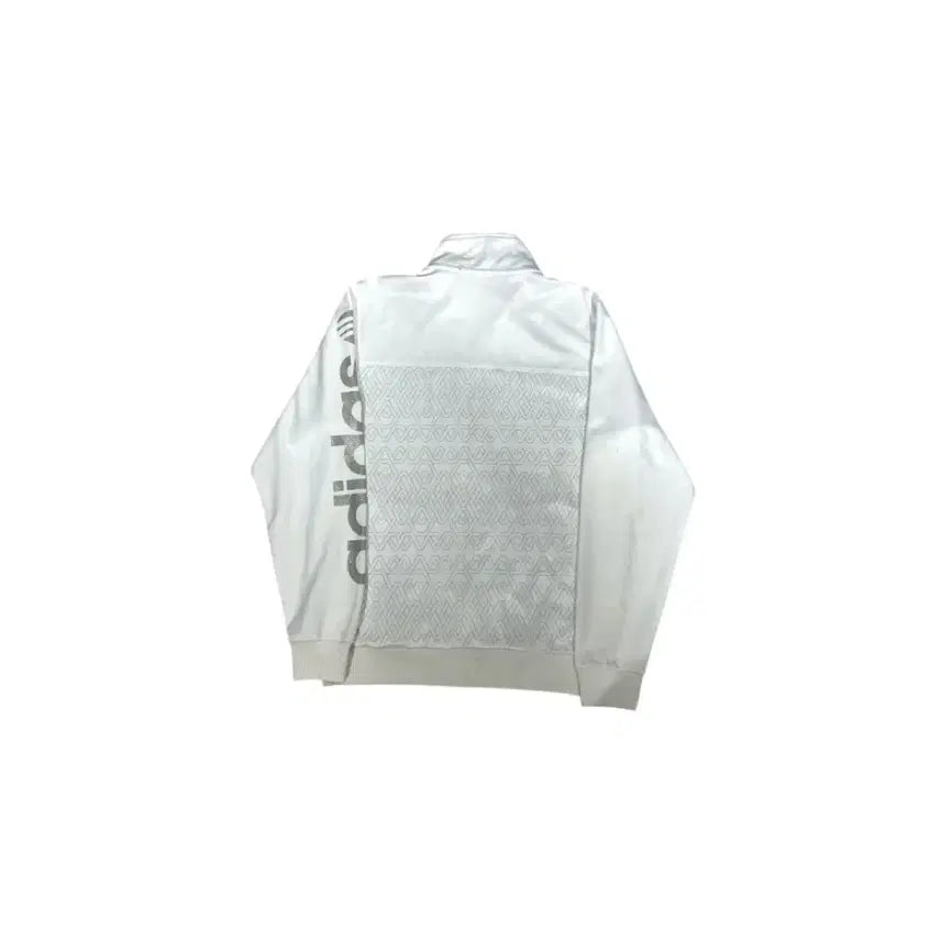 [BUNJANG] Adidas White Silver Old School Track Top Jersey M / 아디다스 화이트 실버 오버핏 올드스쿨 트랙탑 져지 M
