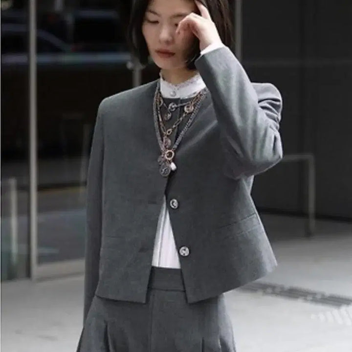 [BUNJANG] ZARA Soft Long Bermuda Pants Gray L / 자라 소프트 롱 버뮤다 팬츠 그레이 L
