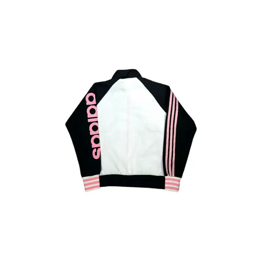 [BUNJANG] Adidas White Black Pink Y2K Track Top Jacket / 아디다스 화이트 블랙 딸기우유 핑크 삼선 딱붙핏 y2K 트랙탑 져지