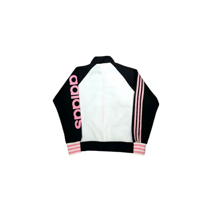 [BUNJANG] Adidas White Black Pink Y2K Track Top Jacket / 아디다스 화이트 블랙 딸기우유 핑크 삼선 딱붙핏 y2K 트랙탑 져지