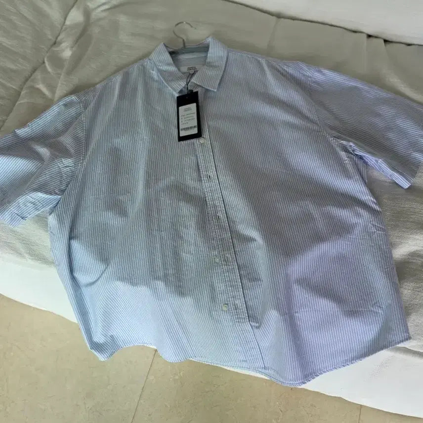 [BUNJANG] Musinsa Standard Sky Stripe Shirt XL / 무신사 스탠다드 스카이 스트라이프 셔츠 XL