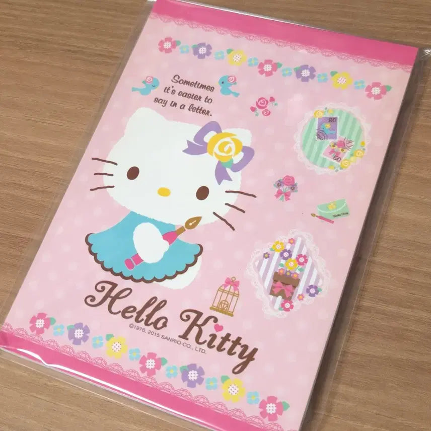 [BUNJANG] Hello Kitty 97s Calculator Keyring &amp; Memo Pad Set / [작동O] 고전 키티 97s 계산기 키링 메모지 세트 헬로키티 레어 희귀