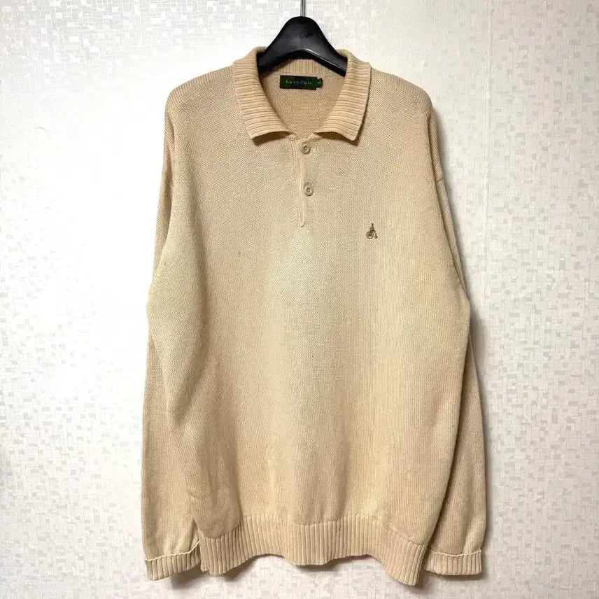 [BUNJANG] Beanpole Collar Knit Sweater / [XL,105]빈폴 카라 니트 스웨터 오버핏 beanpole
