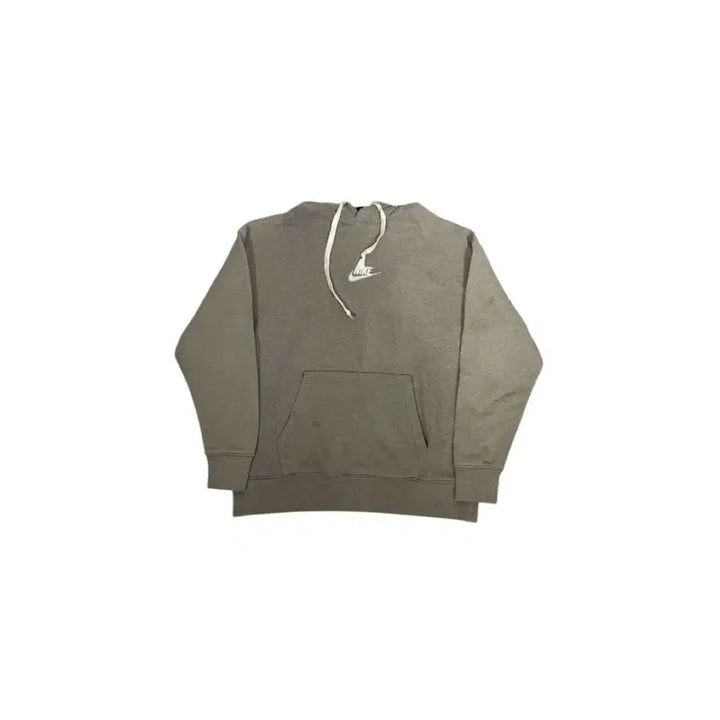 [BUNJANG] Nike Brown White Mid Swoosh Oversized Hoodie M / 나이키 브라운 화이트 미드 스우시 올드스쿨 오버핏 후드티 M