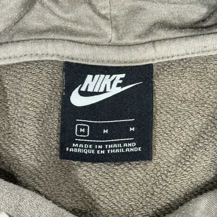 [BUNJANG] Nike Brown White Mid Swoosh Oversized Hoodie M / 나이키 브라운 화이트 미드 스우시 올드스쿨 오버핏 후드티 M