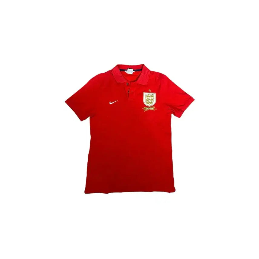 [SOLD OUT] 나이키 레드 잉글랜드 화이트 로고 축구팀 반팔티 L