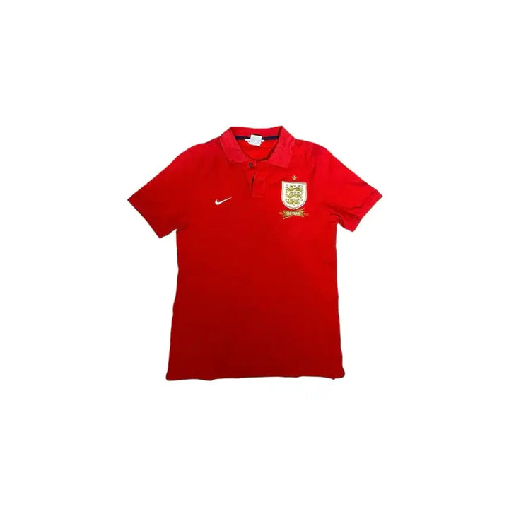 [SOLD OUT] 나이키 레드 잉글랜드 화이트 로고 축구팀 반팔티 L