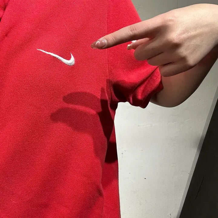 [SOLD OUT] 나이키 레드 잉글랜드 화이트 로고 축구팀 반팔티 L