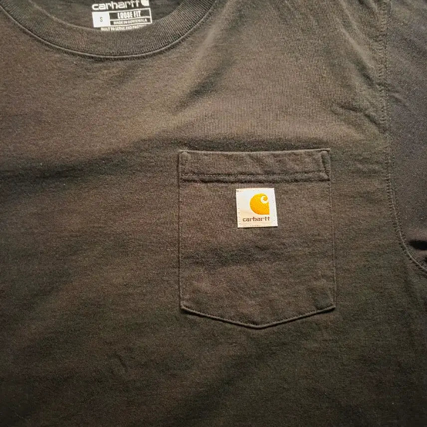 [BUNJANG] Carhartt Pocket Short Sleeve T-Shirt Black / 칼하트 포켓 반팔 티셔츠 블랙 [판매]정품 인증가능