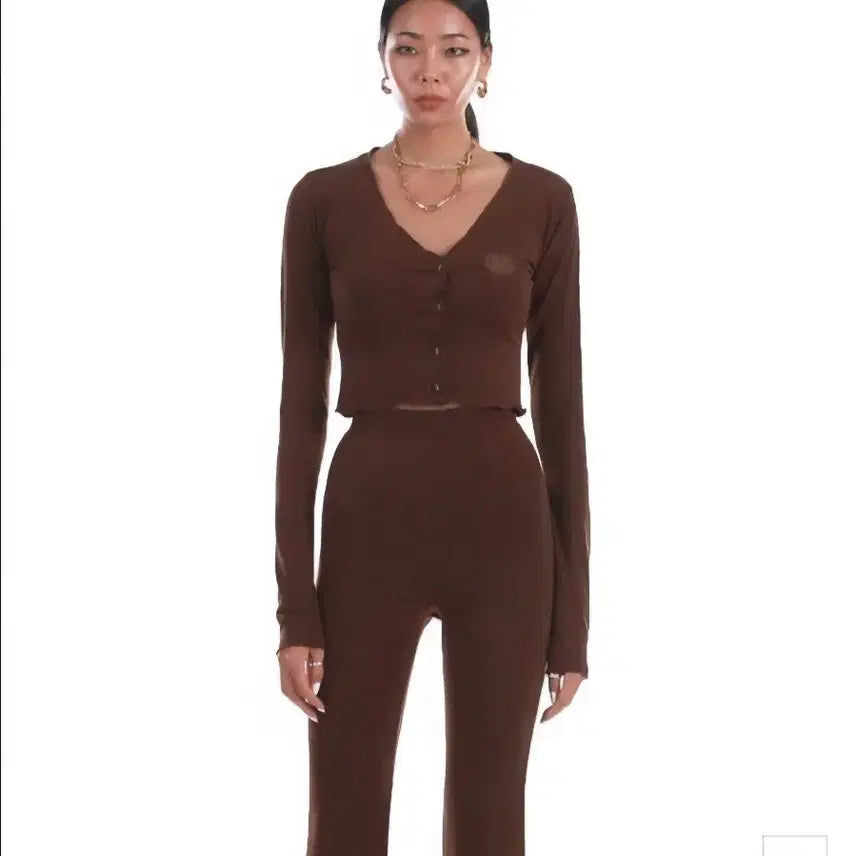 [SOLD OUT] 새상품) 배드블러드 에고 러플 가디건 XS 초콜릿