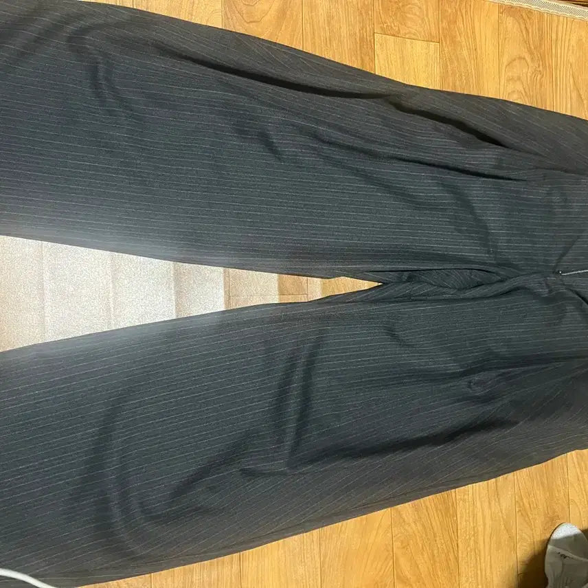 [BUNJANG] Coore Stripe Wool Blend Harrington Pants Set / [XL] 쿠어 스트라이프 울 블렌드 해링턴 팬츠 셋업