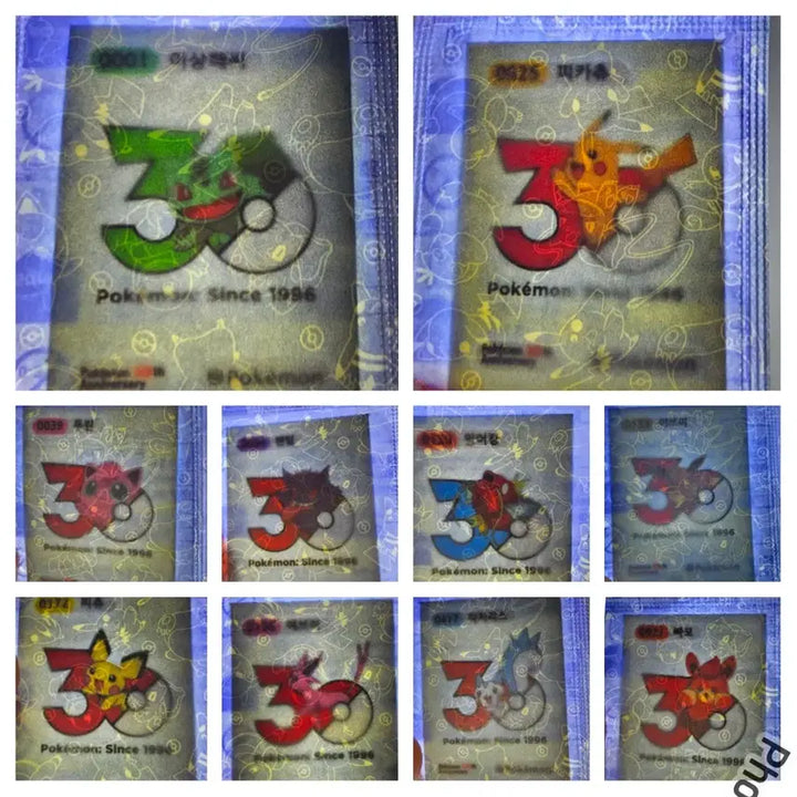 [BUNJANG] 포켓몬 30주년 띠부씰 11종 일괄판매 / 포켓몬 30주년 띠부씰 11종 판매