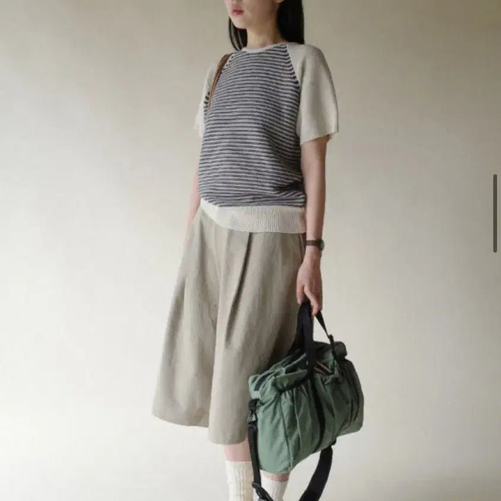 [BUNJANG] MIGU PRODUCT Beige Wide Skirt Pants / 미구프로덕트 스커트팬츠
