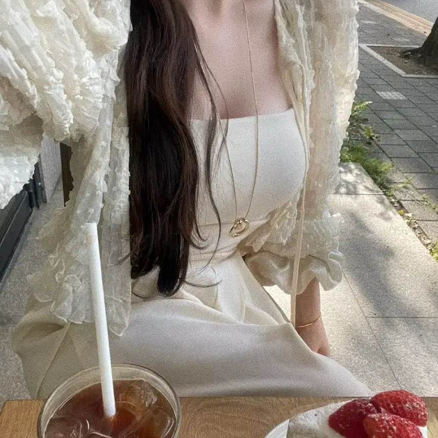[BUNJANG] Ruean Lovely Bolero Cardigan / 르안 러블리 볼레로 가디건