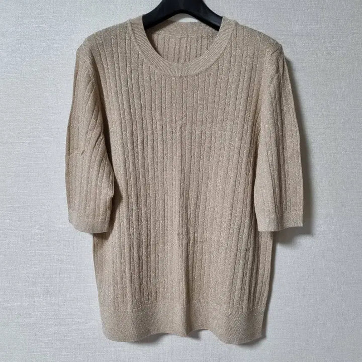 [BUNJANG] Glittering Knit Top / 글리터링 반팔 니트 66.77
