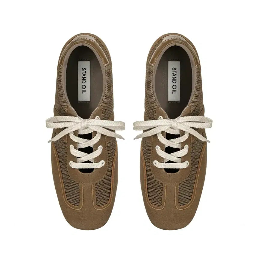[BUNJANG] Stand Oil Morrow Square Sneakers Brown / 스탠드오일 머로우 스퀘어 스니커즈 브라운
