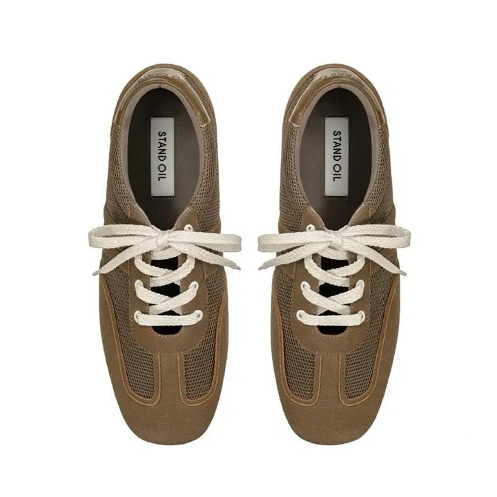 [BUNJANG] Stand Oil Morrow Square Sneakers Brown / 스탠드오일 머로우 스퀘어 스니커즈 브라운