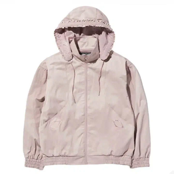 [BUNJANG] Mischief Bonnet Hood Jacket Pink Beige M Windbreaker / 미스치프 보넷 후드 자켓 핑크 베이지 M 바람막이