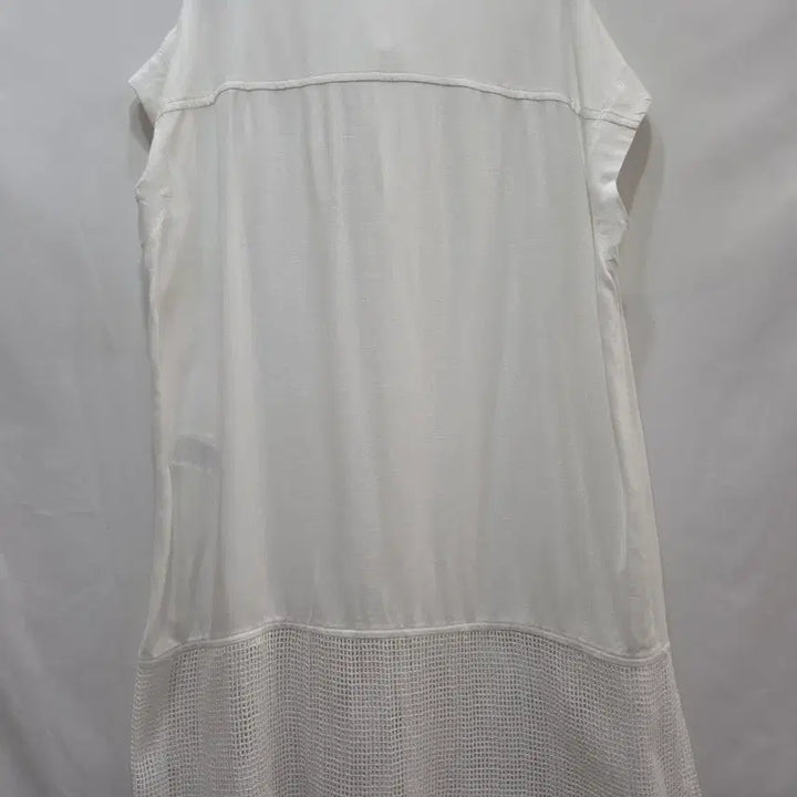 [BUNJANG] Issey Miyake White Sleeveless Long Shirt / (정품)이세이미야케 화이트 여성 롱 셔츠