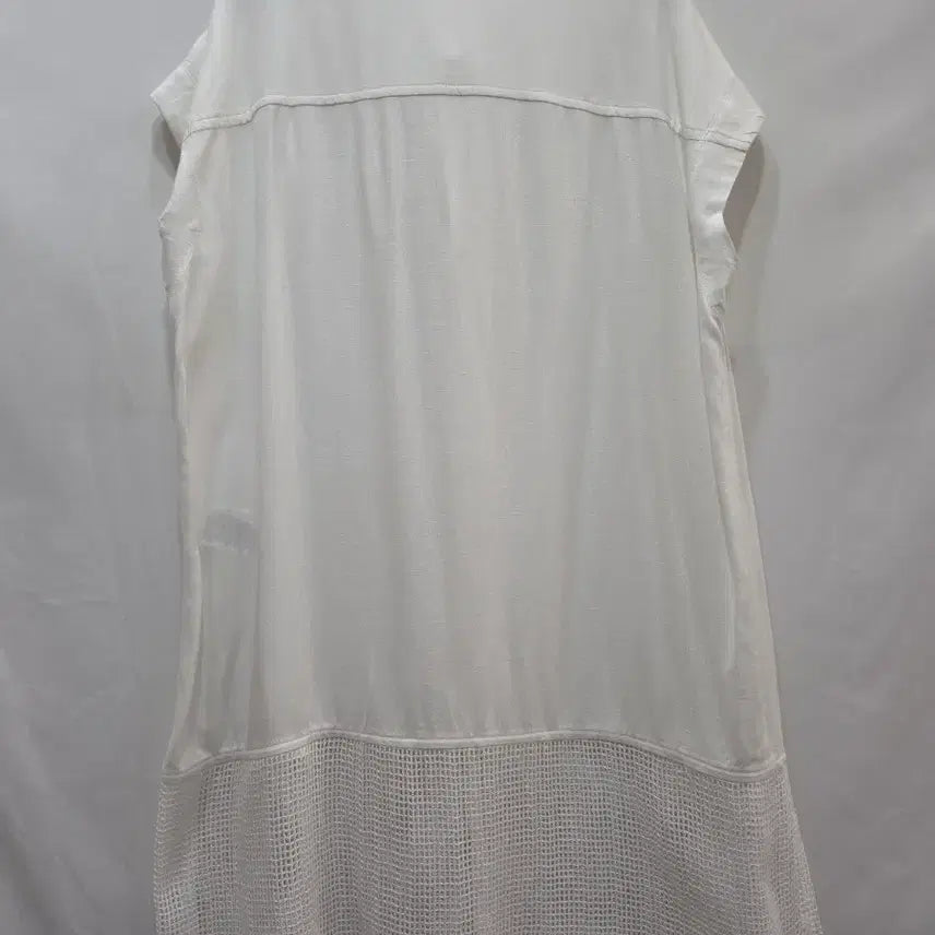 [BUNJANG] Issey Miyake White Sleeveless Long Shirt / (정품)이세이미야케 화이트 여성 롱 셔츠