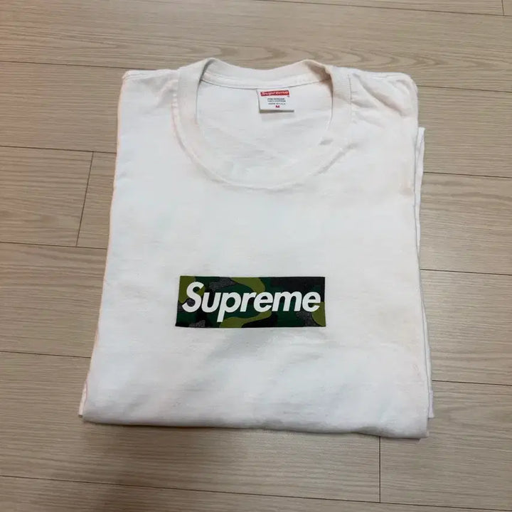 [SOLD OUT] 슈프림 박스 로고 티셔츠 화이트 M