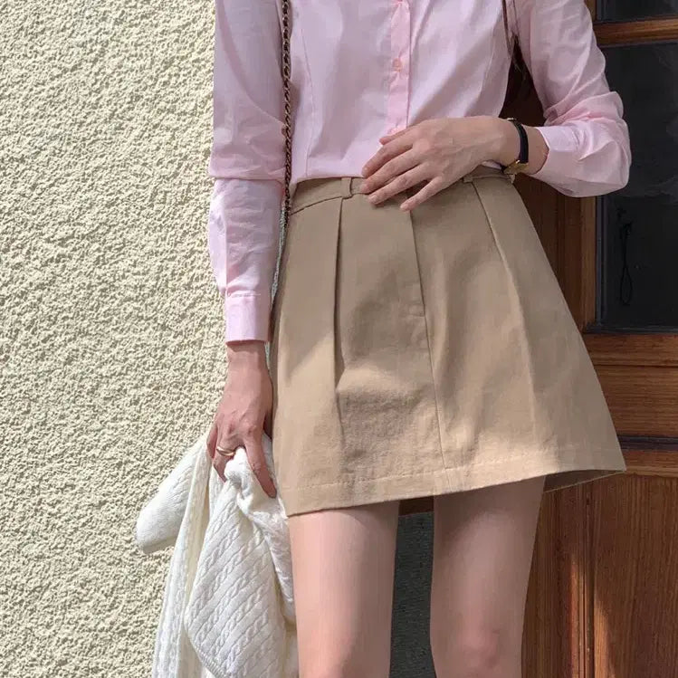 [SOLD OUT] (새상품)에드모어 바젤 에센셜 슬림핏 스판 셔츠 핑크