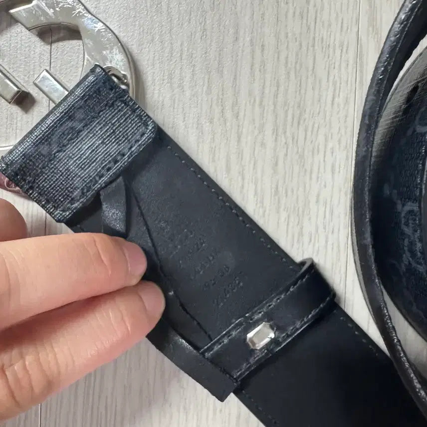 [BUNJANG] Gucci GG Marmont Belt Black Silver Buckle / 구찌 GG 마몬트 벨트 블랙 실버 버클