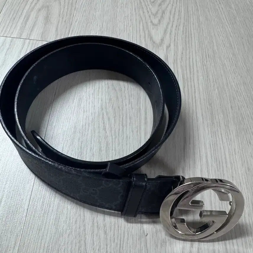 [BUNJANG] Gucci GG Marmont Belt Black Silver Buckle / 구찌 GG 마몬트 벨트 블랙 실버 버클