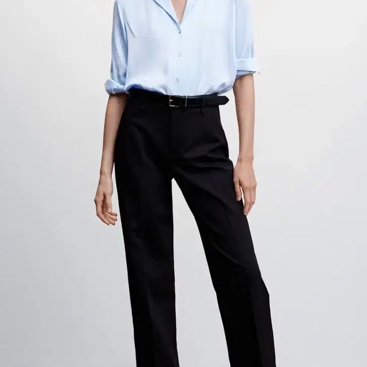 [BUNJANG] Mango Sky Blue Flowy Shirt XS / (텍O) 망고 스카이블루 셔츠 xs