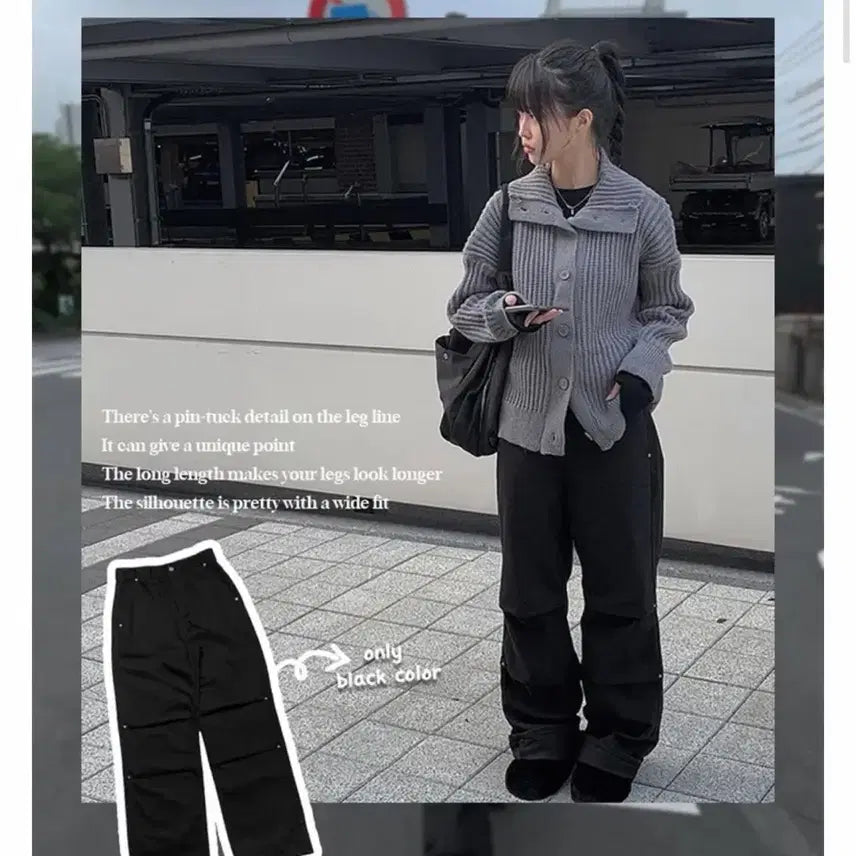 [BUNJANG] LIVER Black Pleated Wide Pants S / 리베 블랙 핀턱 와이드 팬츠 s