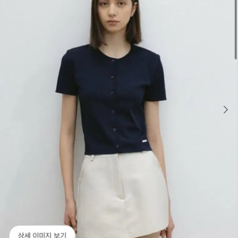 [BUNJANG] SIE Amber Half Sleeve Cardigan - Navy / 시에 SIE 엠버 하프 슬리브 가디건 M 네이비