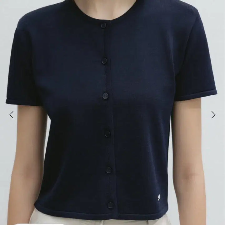 [BUNJANG] SIE Amber Half Sleeve Cardigan - Navy / 시에 SIE 엠버 하프 슬리브 가디건 M 네이비