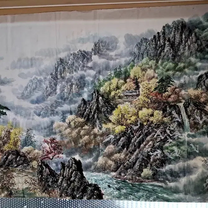 [BUNJANG] North Korean Landscape Painting (Sansuhwa) Large Work / 북한그림 산수화 대작