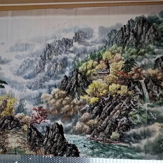[BUNJANG] North Korean Landscape Painting (Sansuhwa) Large Work / 북한그림 산수화 대작