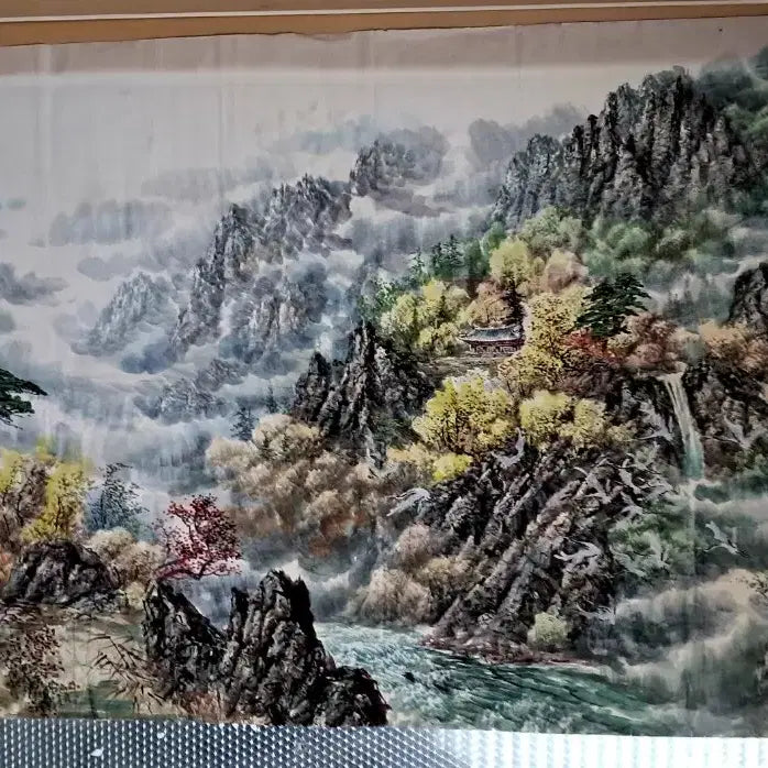 [BUNJANG] North Korean Landscape Painting (Sansuhwa) Large Work / 북한그림 산수화 대작