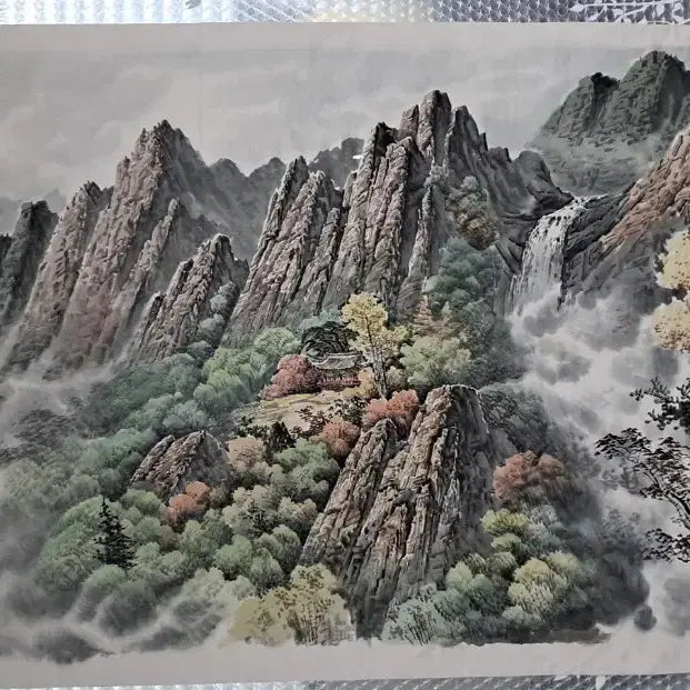 [BUNJANG] North Korean Landscape Painting "Sansuhwa" Large Scale / 북한그림 산수화 대작