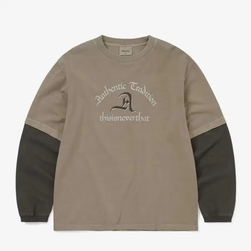 [SOLD OUT] 디스이즈네버댓 레이어드 롱슬리브 티 데저트 그레이 M