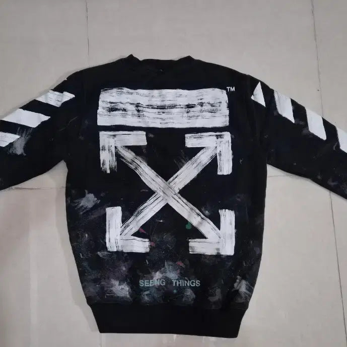 [SOLD OUT] 오프화이트 17FW 갤럭시 브러쉬 맨투맨