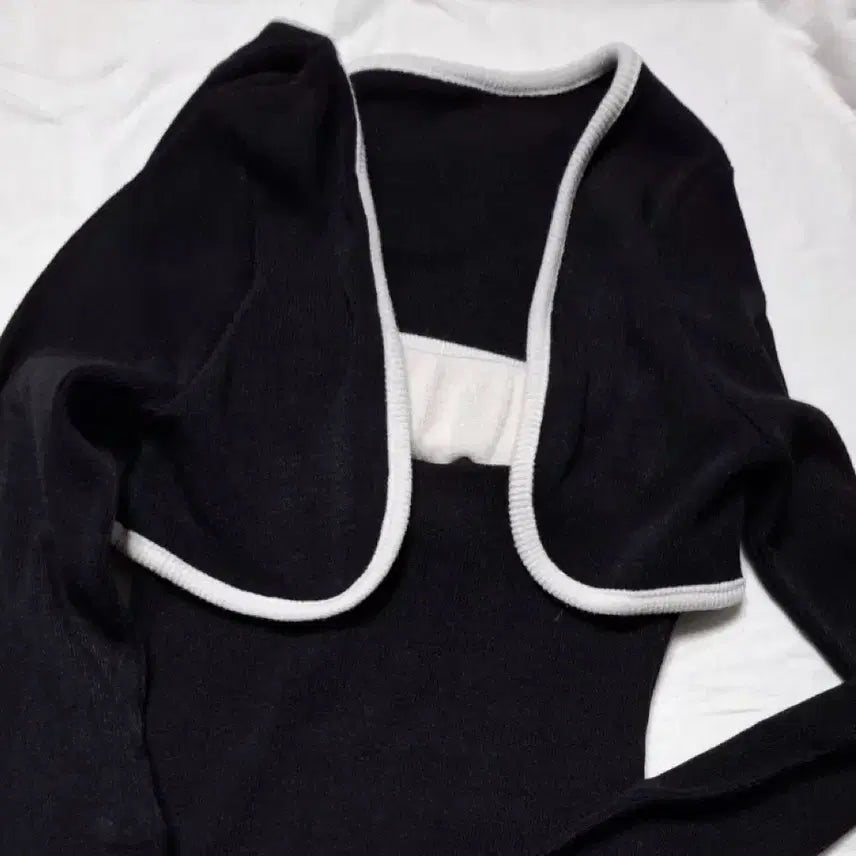 [BUNJANG] My Rose Bean Hilton Two-piece Knit Dress Set / (새상품)마이로즈빈 힐튼 투피스 니트 원피스 볼레로 세트